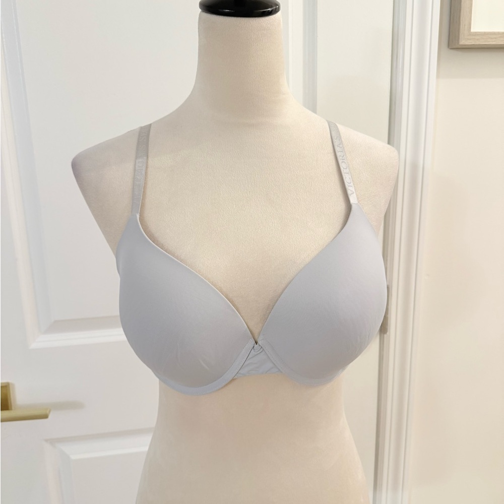 VICTORIA SECRET T SHIRT BRA GRAY 38C LIGHTLY LINED